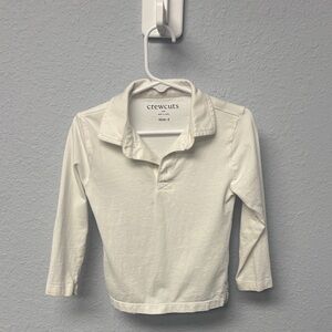 J. Crew Crew Cuts Kids 2T Soft White Polo Shirt, Excellent Condition.